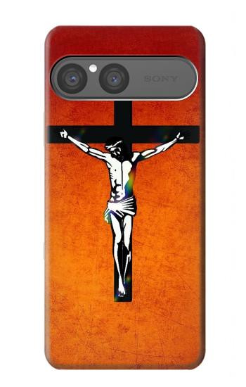 S2421 Jésus-Christ sur la croix Etui Coque Housse pour Sony Xperia 10 VII
