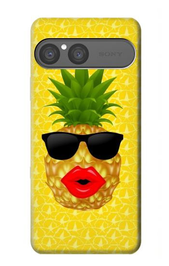 S2443 Baiser drôle d'ananas Lunettes de soleil Etui Coque Housse pour Sony Xperia 10 VII, 10 VIII