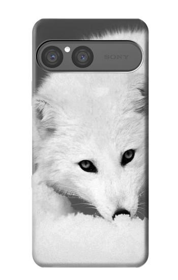 S2569 Blanc arctique Renard Etui Coque Housse pour Sony Xperia 10 VII