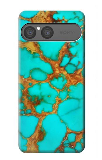 S2688 Aqua Copper Turquoise Graphic Gemme Etui Coque Housse pour Sony Xperia 10 VII