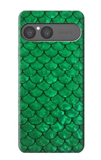 S2704 Vert poisson échelle motif graphique Etui Coque Housse pour Sony Xperia 10 VII