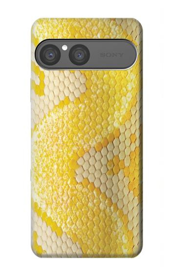 S2713 Serpent jaune imprimé graphique Peau Etui Coque Housse pour Sony Xperia 10 VII, 10 VIII
