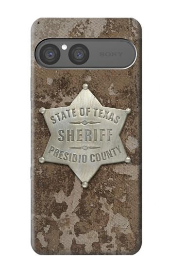 S2868 Texas Presidio shérif du comté Badge Etui Coque Housse pour Sony Xperia 10 VII, 10 VIII