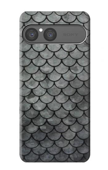 S2950 Echelle Argent Poisson Etui Coque Housse pour Sony Xperia 10 VII