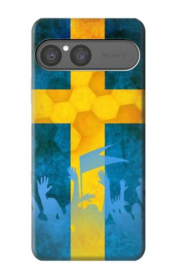 S2990 Suède Football Football Etui Coque Housse pour Sony Xperia 10 VII, 10 VIII