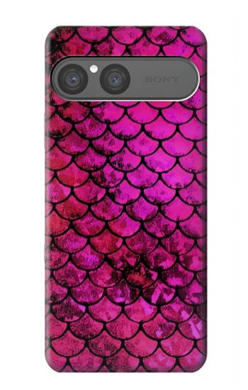 S3051 Rose Sirène écailles de poisson Etui Coque Housse pour Sony Xperia 10 VII, 10 VIII