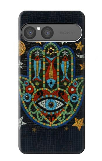 S3175 Hamsa Mosaïques main Etui Coque Housse pour Sony Xperia 10 VII