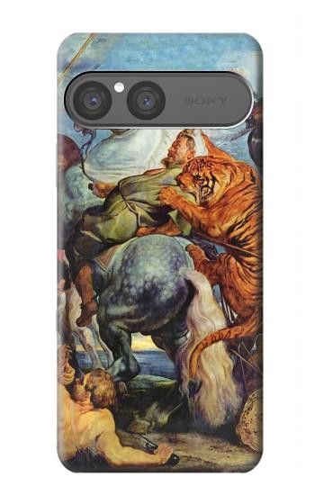 S3331 Peter Paul Rubens Tigre und Lowenjagd Etui Coque Housse pour Sony Xperia 10 VII, 10 VIII