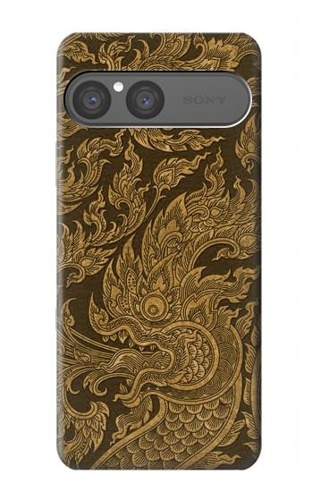 S3382 Art de la peinture thaïlandaise Naga Etui Coque Housse pour Sony Xperia 10 VII, 10 VIII