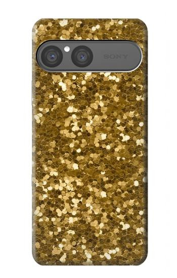 S3388 Imprimer or Glitter Graphic Etui Coque Housse pour Sony Xperia 10 VII