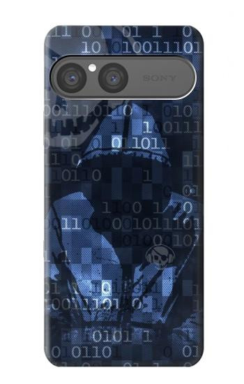 S3431 Numérique Cyber ​​code Hacker Etui Coque Housse pour Sony Xperia 10 VII