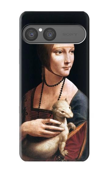 S3471 Lady hermine Leonardo da Vinci Etui Coque Housse pour Sony Xperia 10 VII, 10 VIII