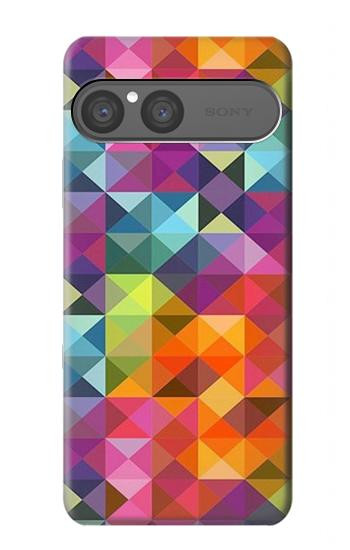 S3477 Motif abstrait de diamant Etui Coque Housse pour Sony Xperia 10 VII