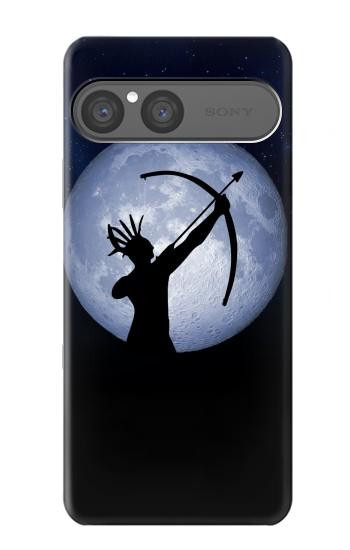 S3489 Indian Lune Chasseur Etui Coque Housse pour Sony Xperia 10 VII, 10 VIII