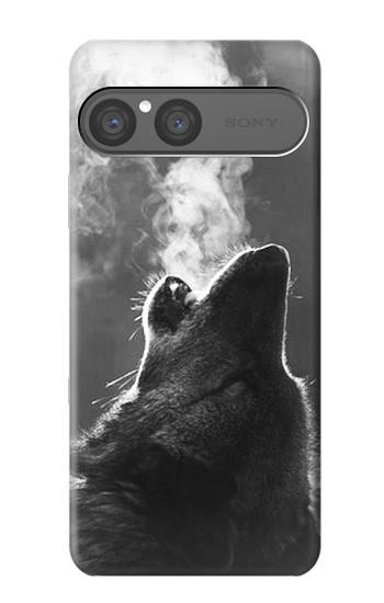 S3505 loup Hurlant Etui Coque Housse pour Sony Xperia 10 VII, 10 VIII
