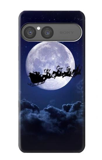 S3508 Noël Père Noël Lune Etui Coque Housse pour Sony Xperia 10 VII, 10 VIII