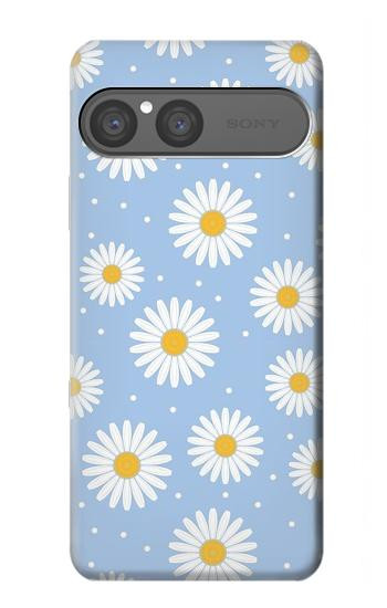 S3681 Motif de fleurs de marguerite Etui Coque Housse pour Sony Xperia 10 VII