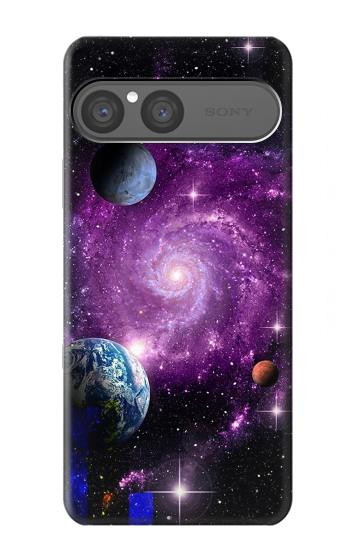 S3689 Planète spatiale Galaxy Etui Coque Housse pour Sony Xperia 10 VII, 10 VIII