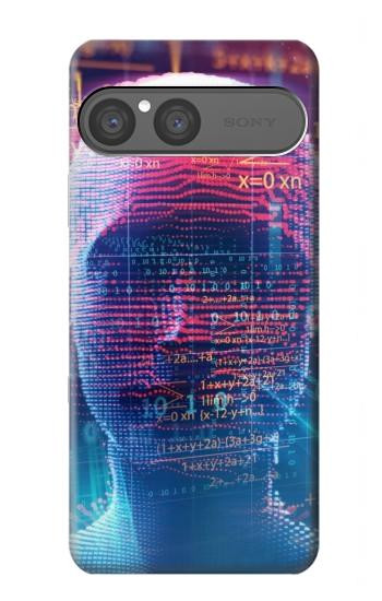 S3800 Visage humain numérique Etui Coque Housse pour Sony Xperia 10 VII, 10 VIII