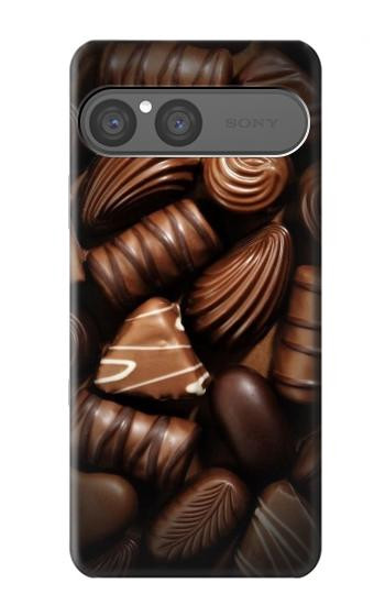 S3840 Amateurs de chocolat au lait au chocolat noir Etui Coque Housse pour Sony Xperia 10 VII, 10 VIII