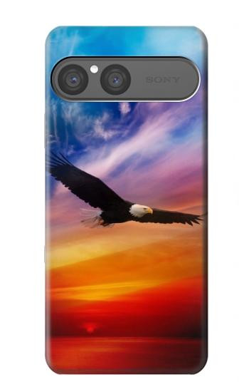 S3841 Pygargue à tête blanche volant dans un ciel coloré Etui Coque Housse pour Sony Xperia 10 VII