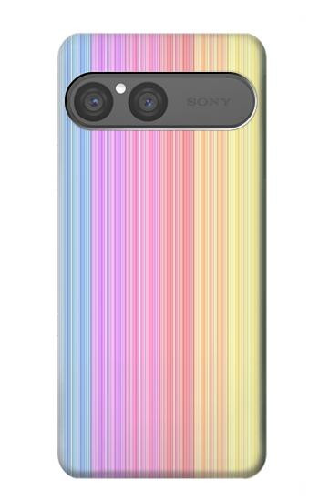 S3849 Couleurs verticales colorées Etui Coque Housse pour Sony Xperia 10 VII, 10 VIII