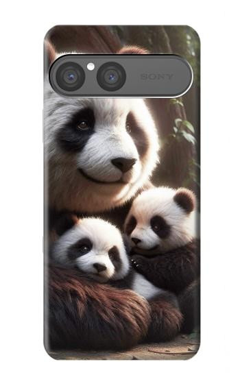 S4008 Famille de pandas Etui Coque Housse pour Sony Xperia 10 VII, 10 VIII