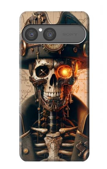 S4018 Crâne de pirate steampunk Etui Coque Housse pour Sony Xperia 10 VII