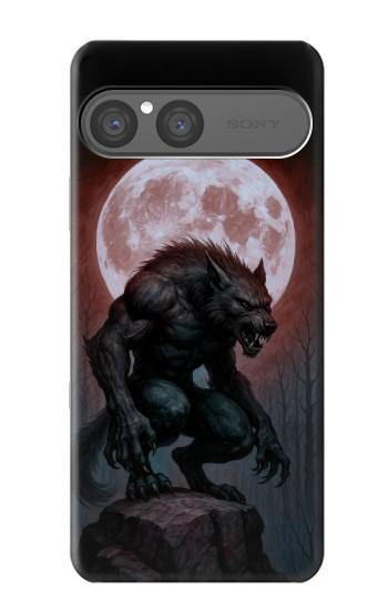 S4024 Lune de sang de loup-garou Etui Coque Housse pour Sony Xperia 10 VII, 10 VIII