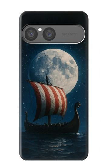 S4040 Navire de guerre viking Etui Coque Housse pour Sony Xperia 10 VII, 10 VIII