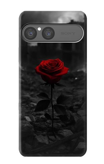 S4048 Ruines de roses rouges Etui Coque Housse pour Sony Xperia 10 VII
