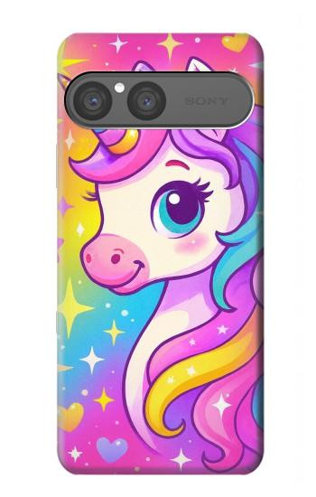 S4057 Licorne mignonne dessin animé Etui Coque Housse pour Sony Xperia 10 VII