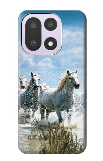 S0250 Cheval Blanc Etui Coque Housse pour OnePlus 15