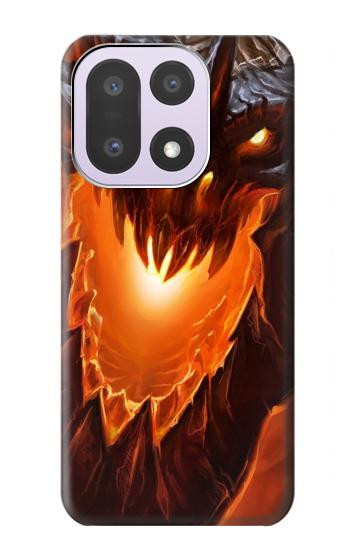 S0414 Dragon de feu Etui Coque Housse pour OnePlus 15