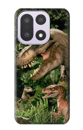 S1452 Dinosaur Trex Raptor Etui Coque Housse pour OnePlus 15