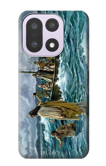 S1722 Jésus marcher sur la mer Etui Coque Housse pour OnePlus 15