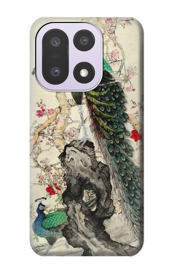 S2086 Peinture Paon Etui Coque Housse pour OnePlus 15