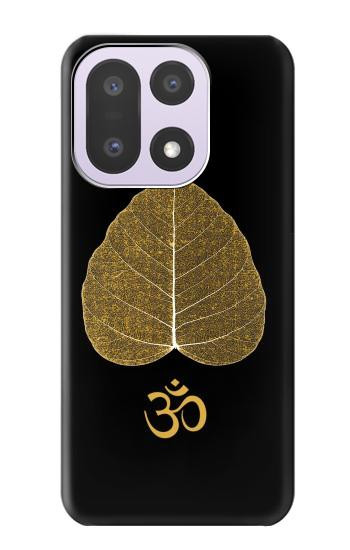 S2331 Feuille d'or bouddhiste Symbole de l'OM Etui Coque Housse pour OnePlus 15