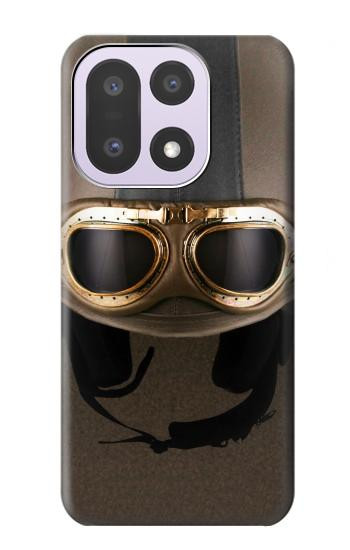 S2645 Lunettes millésimé Casque de moto marron Etui Coque Housse pour OnePlus 15