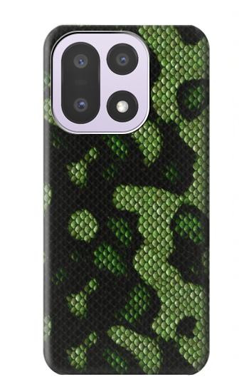 S2877 Vert Serpent Imprimé graphique Peau Etui Coque Housse pour OnePlus 15