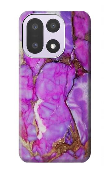 S2907 Violet Turquoise Pierre Etui Coque Housse pour OnePlus 15