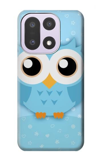 S3029 Bleu mignon Chouette Etui Coque Housse pour OnePlus 15