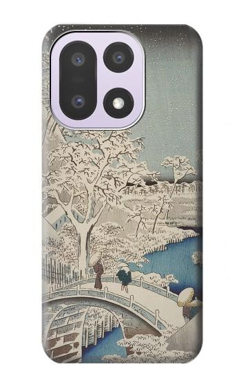 S3350 Utagawa Hiroshige Tambour Pont Yuhi Hill à Meguro Etui Coque Housse pour OnePlus 15