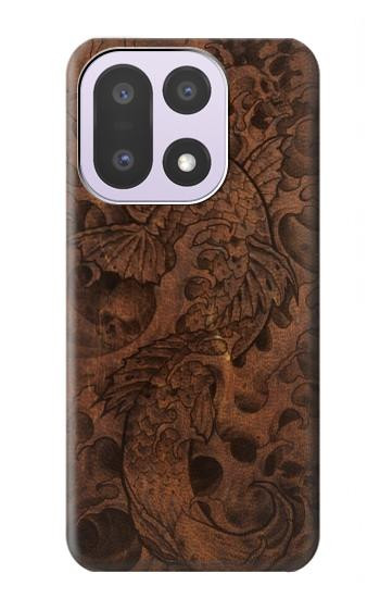 S3405 Graphique poisson Tatouage cuir Imprimer Etui Coque Housse pour OnePlus 15