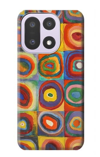 S3409 Carrés cercles concentriques Etui Coque Housse pour OnePlus 15