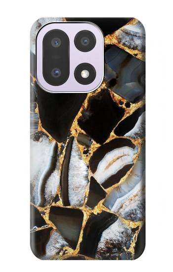 S3419 Imprimer Graphique en marbre d'or Etui Coque Housse pour OnePlus 15