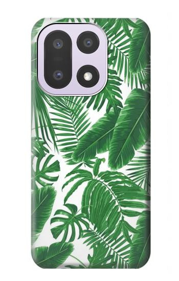 S3457 Papier Palm Monstera Etui Coque Housse pour OnePlus 15