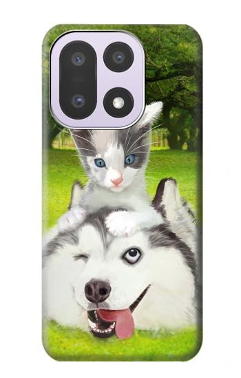 S3795 Peinture Husky Sibérien Ludique Chaton Grincheux Etui Coque Housse pour OnePlus 15