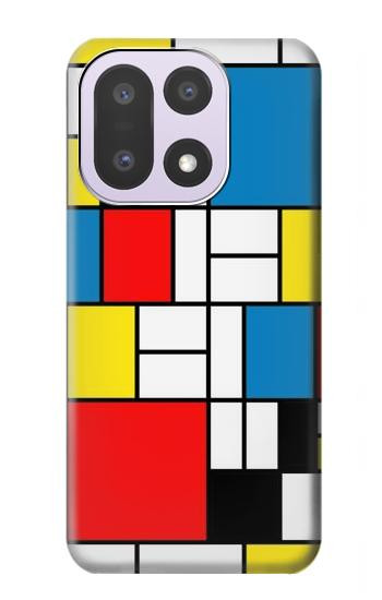 S3814 Composition de dessin au trait Piet Mondrian Etui Coque Housse pour OnePlus 15