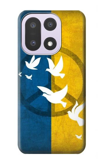 S3857 Colombe de la paix drapeau ukrainien Etui Coque Housse pour OnePlus 15